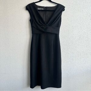 Donna Ricco New York Black V-Neck Midi Dress